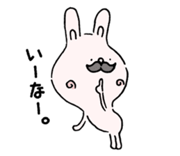 Mustache rabbit by cadisiro sticker #4098733