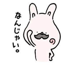 Mustache rabbit by cadisiro sticker #4098735