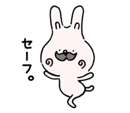 Mustache rabbit by cadisiro sticker #4098738