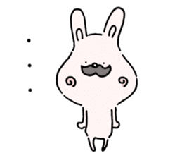 Mustache rabbit by cadisiro sticker #4098740