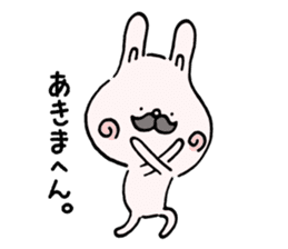 Mustache rabbit by cadisiro sticker #4098745