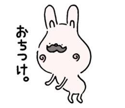 Mustache rabbit by cadisiro sticker #4098748