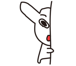 The rabbit which looked grave sticker #4098937