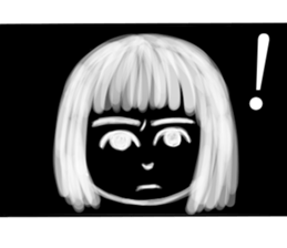 A girl who doesn't laugh. sticker #4098967