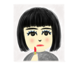 A girl who doesn't laugh. sticker #4098990