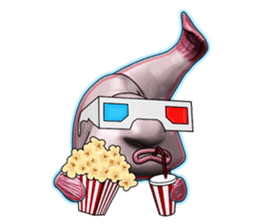 Blobby & Jealousy the strange fish sticker #4100452