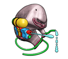 Blobby & Jealousy the strange fish sticker #4100457