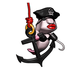 Blobby & Jealousy the strange fish sticker #4100464