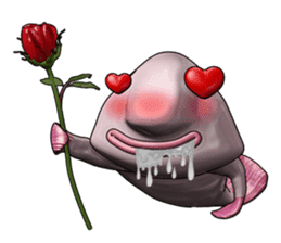 Blobby & Jealousy the strange fish sticker #4100465