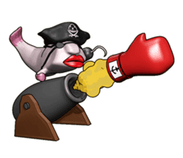 Blobby & Jealousy the strange fish sticker #4100466