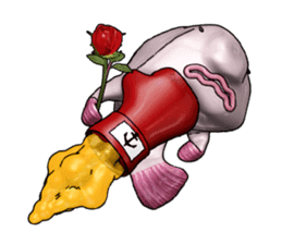 Blobby & Jealousy the strange fish sticker #4100467