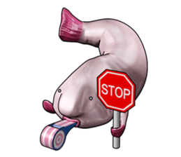 Blobby & Jealousy the strange fish sticker #4100473