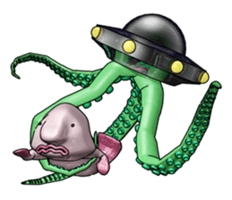 Blobby & Jealousy the strange fish sticker #4100475