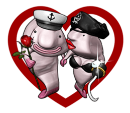 Blobby & Jealousy the strange fish sticker #4100479