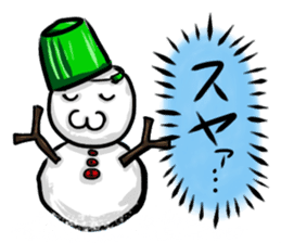 Mr.snowman was born from snowcat. sticker #4100962