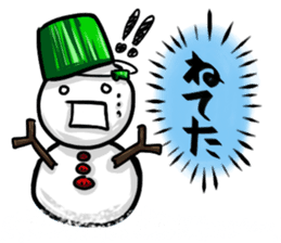 Mr.snowman was born from snowcat. sticker #4100963