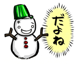 Mr.snowman was born from snowcat. sticker #4100965