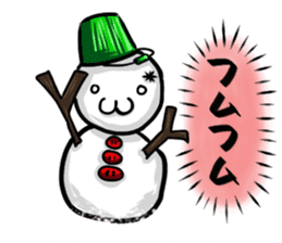 Mr.snowman was born from snowcat. sticker #4100966