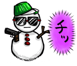 Mr.snowman was born from snowcat. sticker #4100975