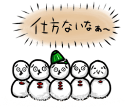 Mr.snowman was born from snowcat. sticker #4100990
