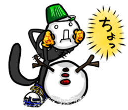 Mr.snowman was born from snowcat. sticker #4100995