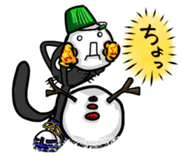 Mr.snowman was born from snowcat. sticker #4100995
