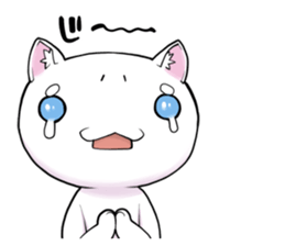 An exaggerated cat sticker #4102797