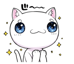 An exaggerated cat sticker #4102798