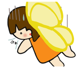 Cute sprite of a butterfly sticker #4106213