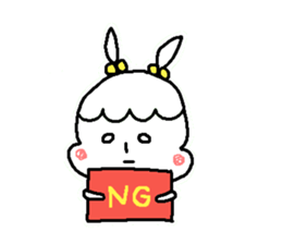 Girl of the rabbit sticker #4106329