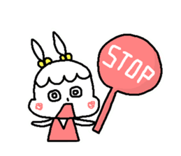 Girl of the rabbit sticker #4106335