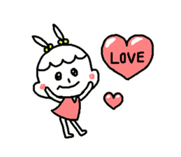 Girl of the rabbit sticker #4106342