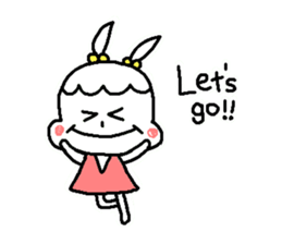 Girl of the rabbit sticker #4106348