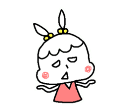 Girl of the rabbit sticker #4106350