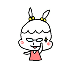Girl of the rabbit sticker #4106351