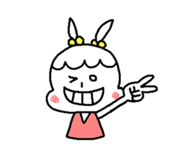 Girl of the rabbit sticker #4106352