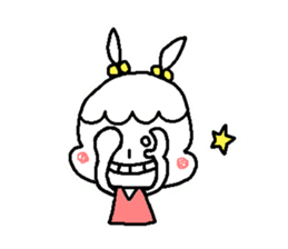 Girl of the rabbit sticker #4106359