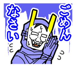 Noh mask hero "Hannya-Man" sticker #4106643