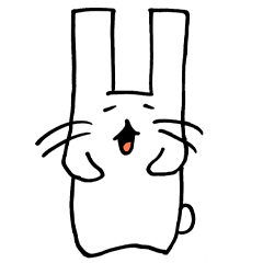 An easygoing rabbit stickers