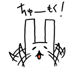 An easygoing rabbit stickers sticker #4106681
