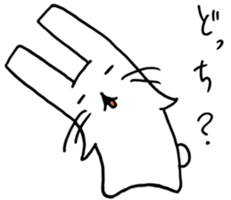An easygoing rabbit stickers sticker #4106682