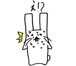 An easygoing rabbit stickers sticker #4106684