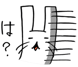 An easygoing rabbit stickers sticker #4106685