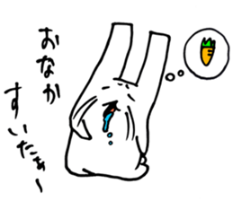 An easygoing rabbit stickers sticker #4106692