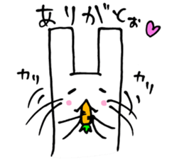 An easygoing rabbit stickers sticker #4106693