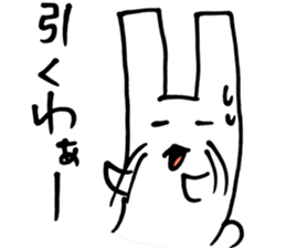An easygoing rabbit stickers sticker #4106696