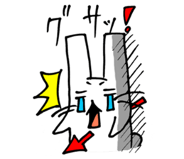 An easygoing rabbit stickers sticker #4106697