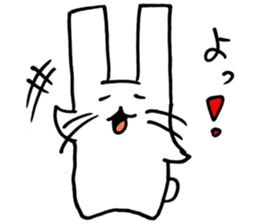 An easygoing rabbit stickers sticker #4106700