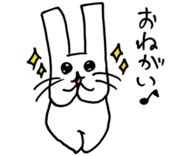 An easygoing rabbit stickers sticker #4106701