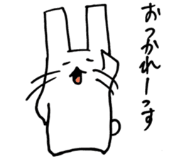 An easygoing rabbit stickers sticker #4106702